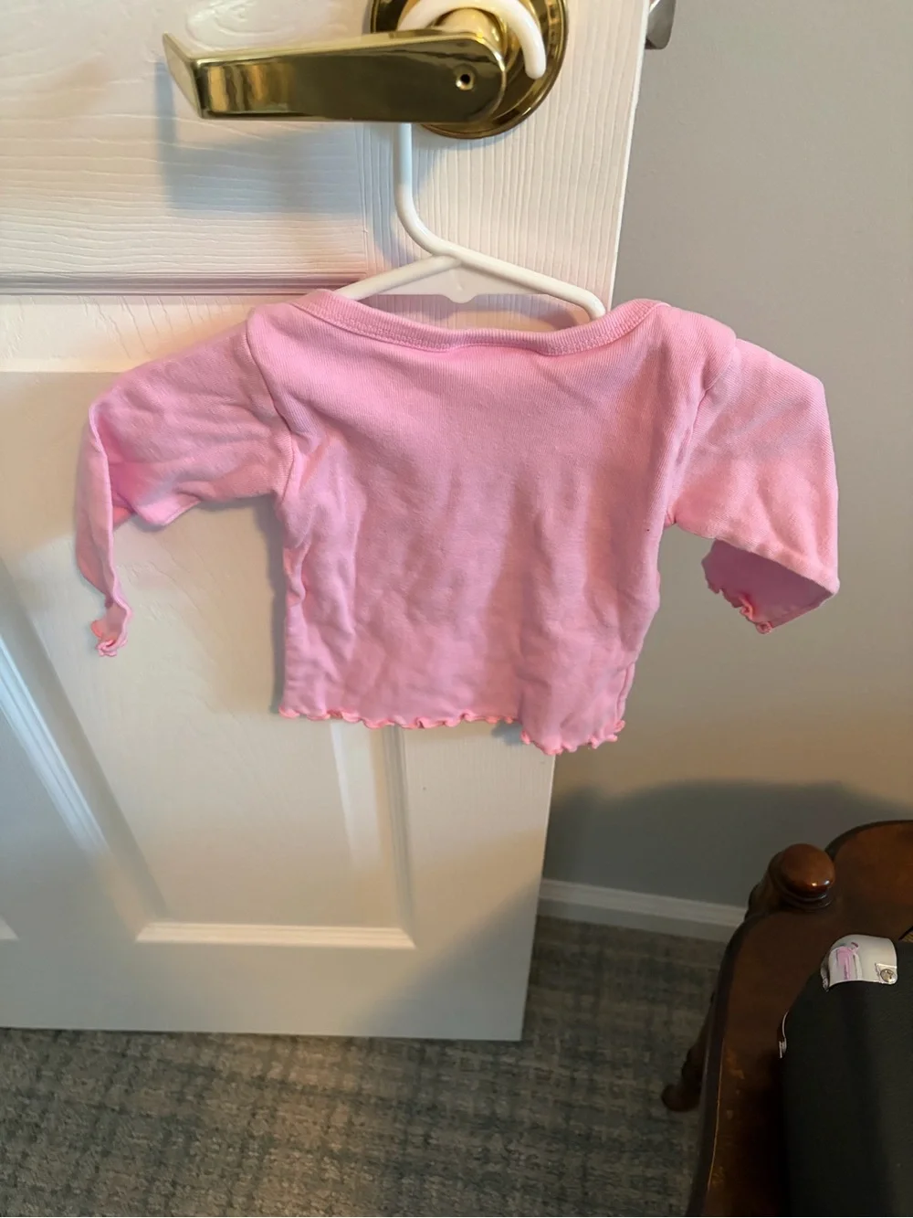 Bebe A Go Go Pink Peace Sign Long-Sleeve Baby Top